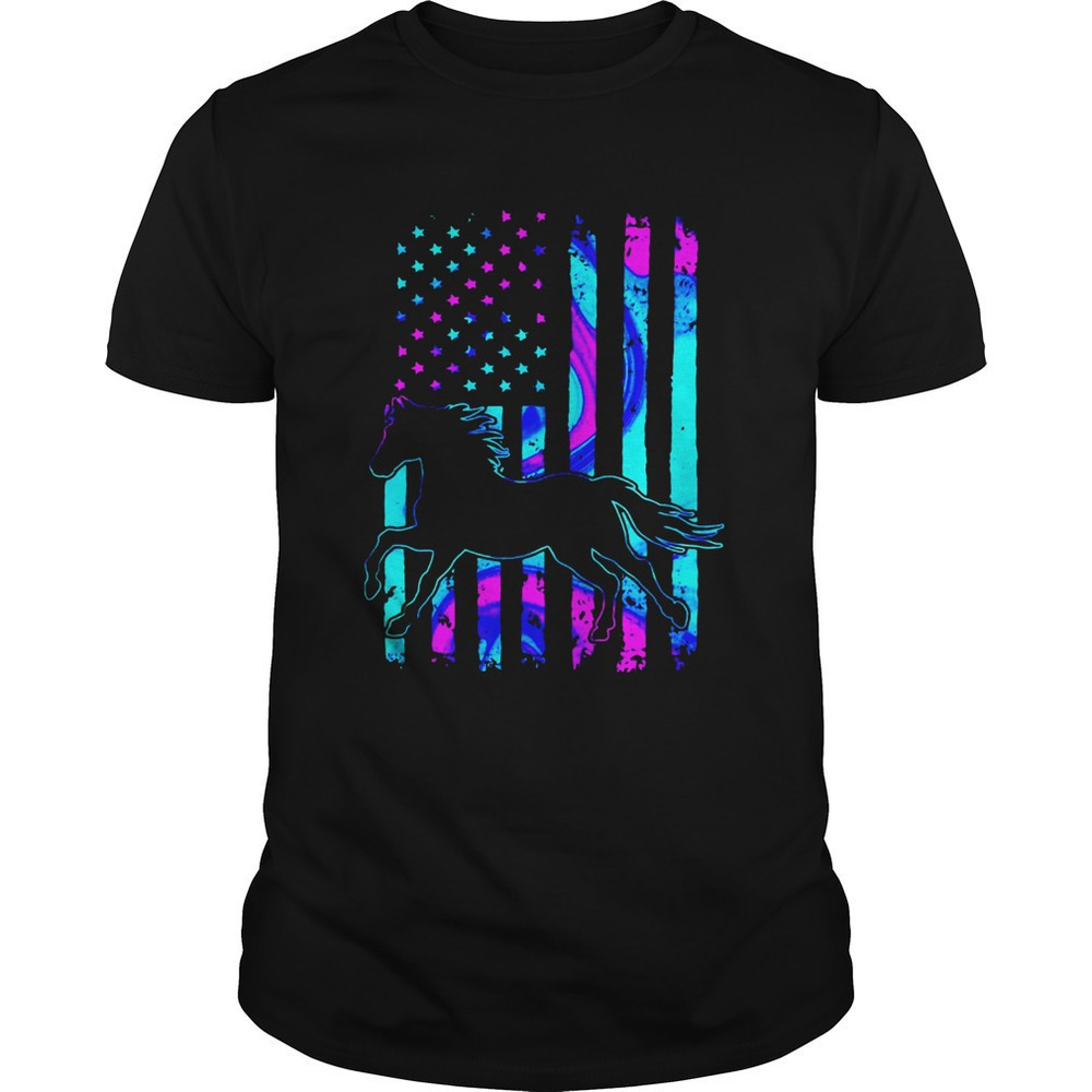 Horse American Flag Independence Day Shirt